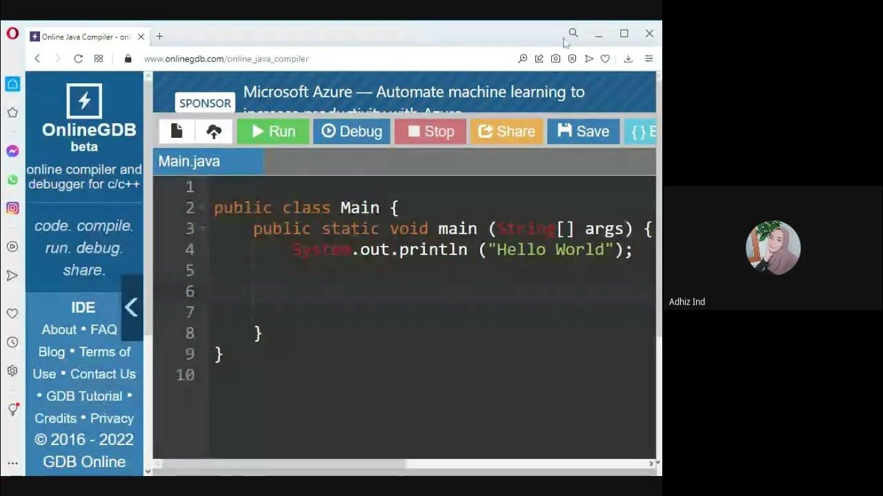 Dasar-dasar Pemrograman Java dengan Online Compiler | Onlinegdb.com ...