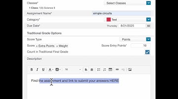 How to link an assignment to Powerschool