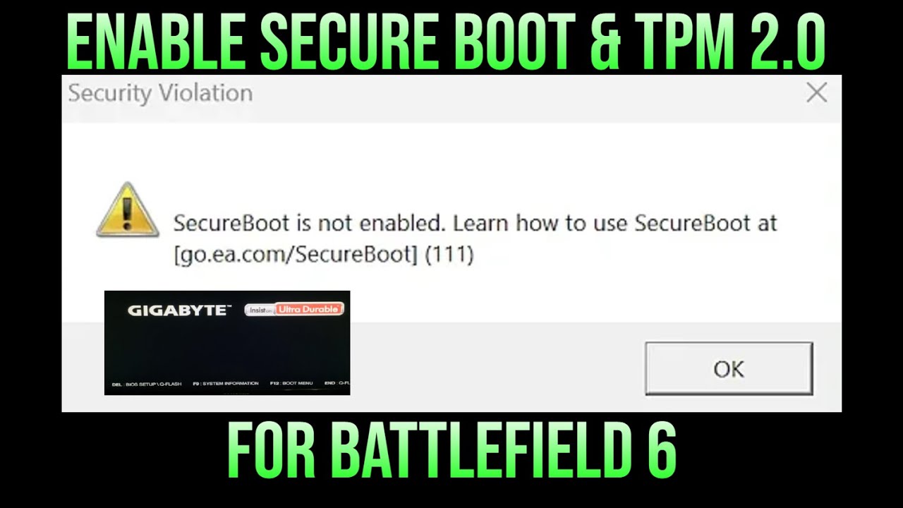 How to Enable Secure Boot & TPM 2.0 in Gigabyte Motherboard For ...