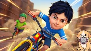 Can Shiva Win the Ultimate City Bicycle Race? 💔🚴💦 Shiva Cartoon Gameplay in Jungle #9 screenshot 1