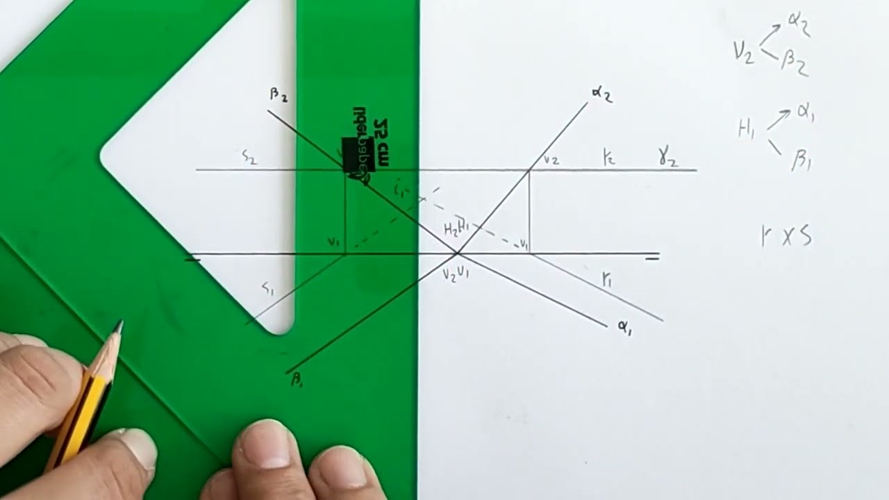 Intersección de dos planos OBLICUOS en una recta que corta a la LÍNEA de TIERRA