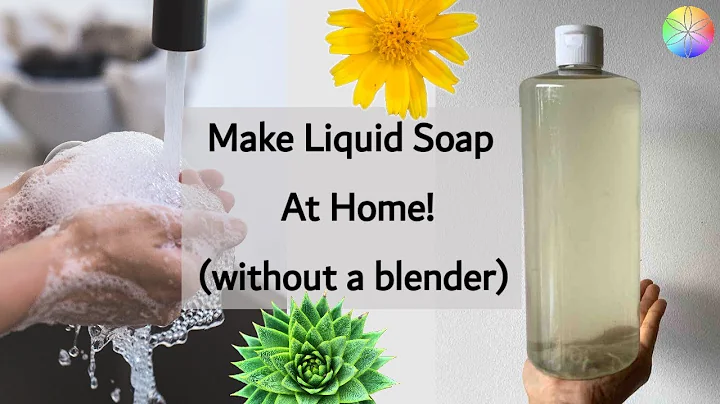 Make Cold-Process Liquid Soap At Home (without a stick blender) | 在家做冷制液體皂 (不用電動攪拌機) | Subtitles 字幕