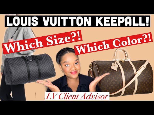 Louis Vuitton Keepall SIZE COMPARISON (Monogram Eclipse 45 vs 55 Duffle  Virgil Abloh LV Bandouliere) 