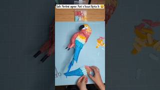 😱Making a Realistic Parrot DIY🦜#art#artist#diy#shorts#youtubeshorts#trending#viral#realistic#craft
