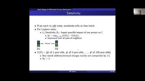 2020 Methods Lecture, Daniel Kifer, "Basic Differential Privacy Algorithms and Statistics"