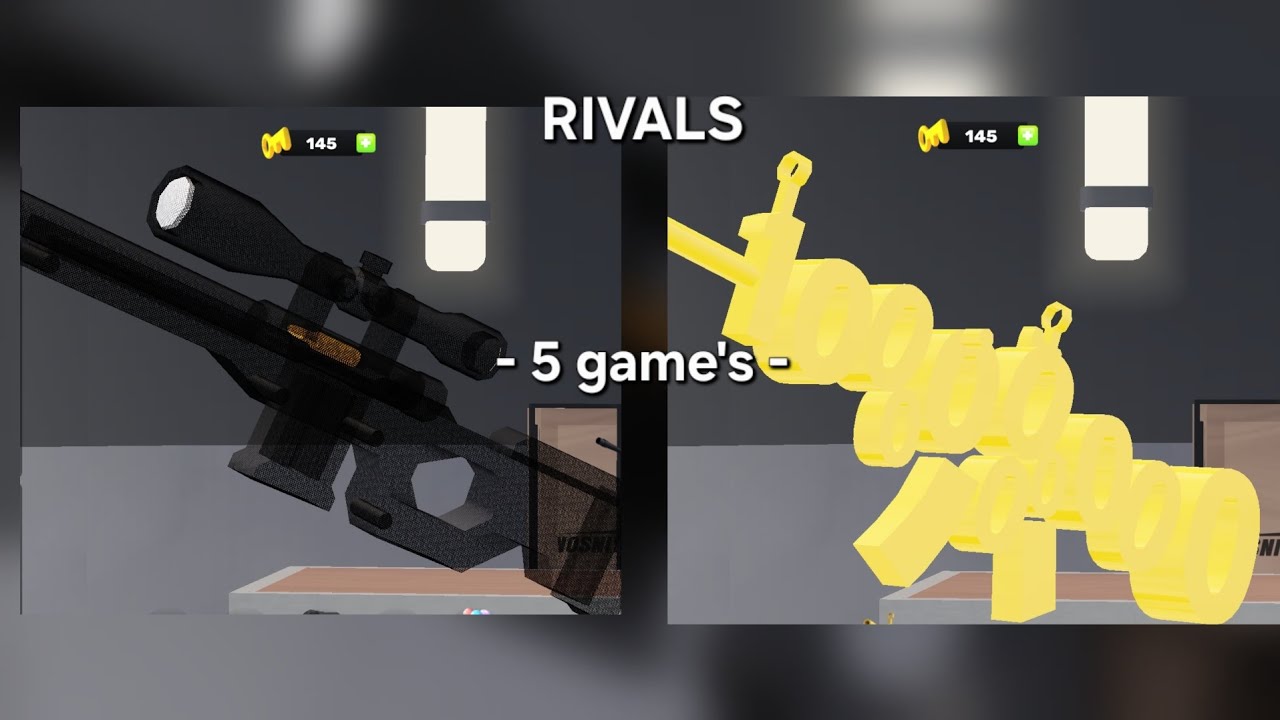 Playing 5 games in RIVALS on roblox