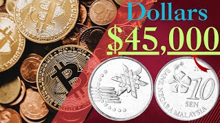Rare Coin 10 Sen Malaysia Value in dollars