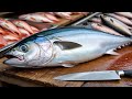 Precision Cuts❗🔥 Yellowfin Tuna Cutting Skills like a Pro in Sorong city, Indonesia