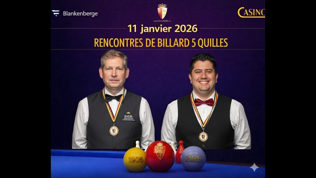 Peter Debaes vs Miguel-Angel Bustos | Championnat de Belgique Billard 5 Quilles 2026