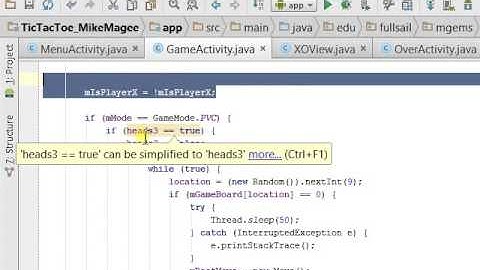 Tic Tac Toe in Android code explanation