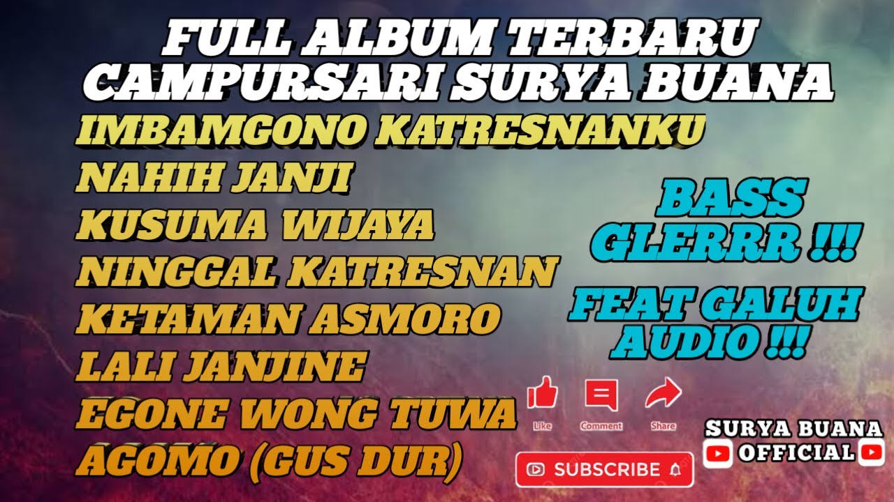 FULL ALLBUM TERBARU CAMPURSARI SURYA BUANA LIVE NGANJUK BERSAMA GALUH AUDIO !!! BASS GLERR !!!!