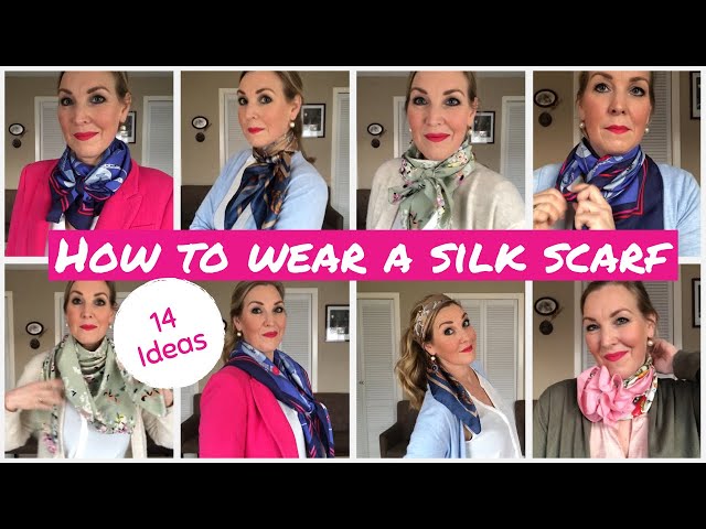HOW TO WEAR A SILK SQUARE SCARF / 14 different ways / 2020 