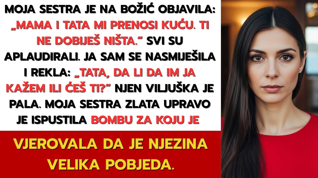 Moja sestra je na Božić objavila: „Mama i tata mi prenose kuću. Ti nećeš dobiti ništa…“