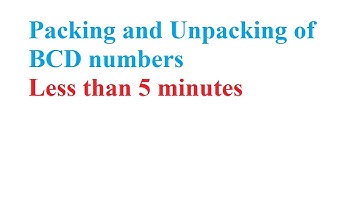 Tutorial  9 Packing and Unpacking of BCD number
