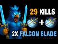 DOUBLE FALCON BLADE KEZ Carry is INSANE! 29 KILLS | Immortal 7.40c #dota2