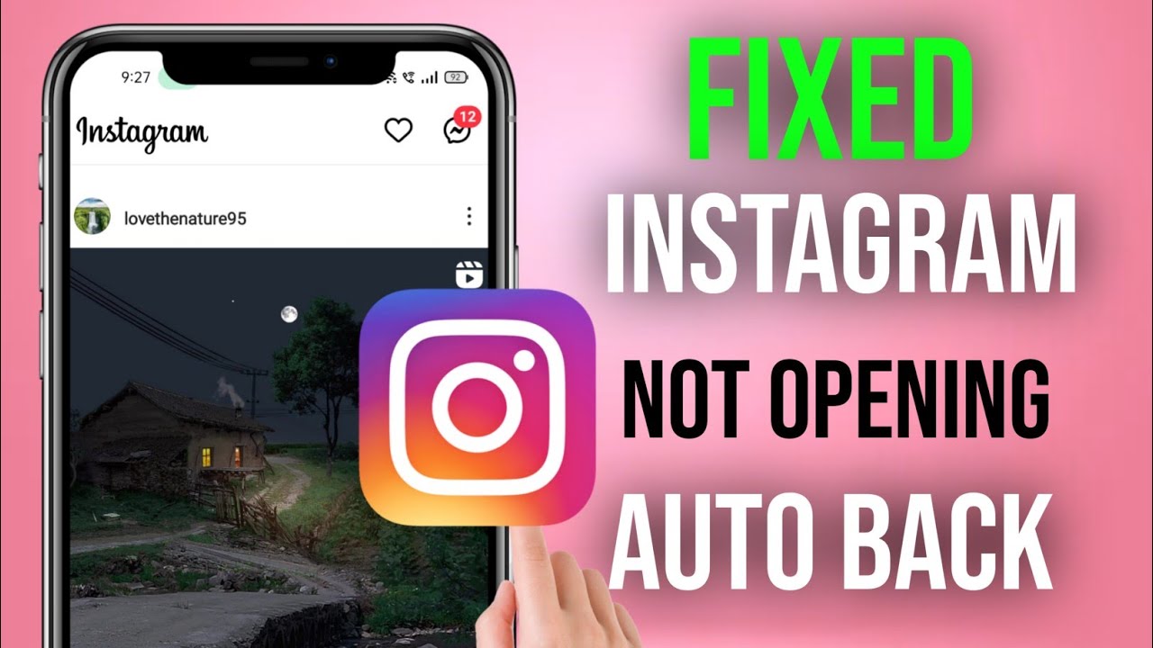 😥instagram not opening | Instagram Auto Back Problem | instagram crash problem | Instagram