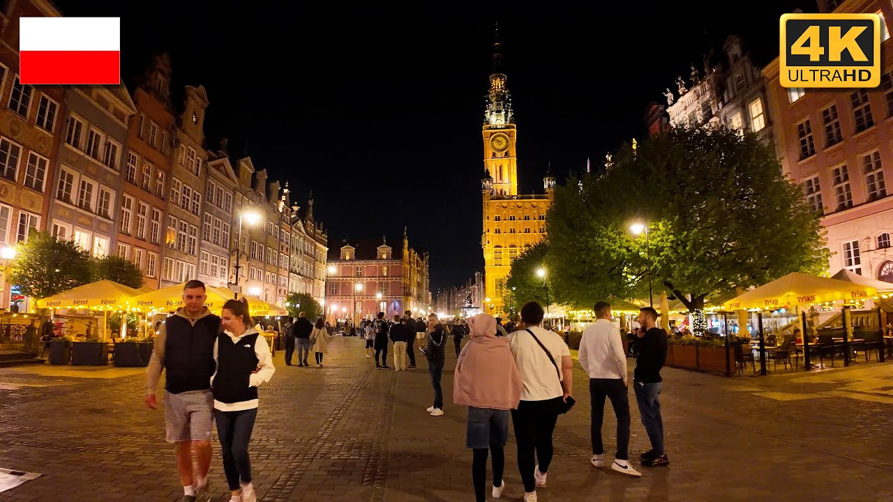 Gdańsk Night Walk 🇵🇱 Poland