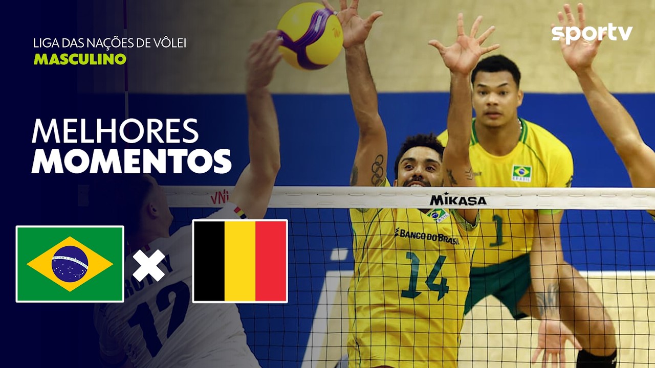 BRASIL 3 X 1 BÉLGICA | MELHORES MOMENTOS | LIGA DAS NAÇÕES MASCULINA DE VÔLEI | sportv