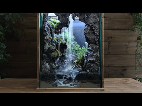 how to build a cave waterfall | Paludarium | Aquaterrarium