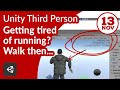 What if the player is getting tired of running? He should walk then | Unity Third Person Tutorials