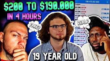 19 Year Old Turns $200 into $190,000 in 4 Hours | CRAZY ACCOUNT FLIP REAL OR FAKE? @investinglive_official