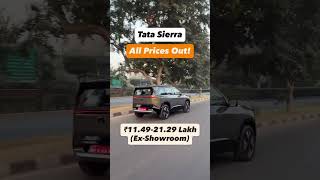 Tata Sierra  All Prices Out