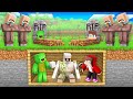 JJ and Mikey Built a GOLEM inside the GRAVE To Prank VILLAGERS in Minecraft (Maizen)