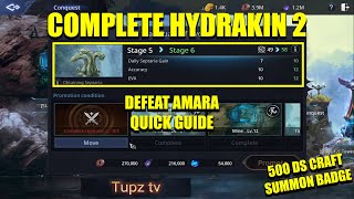 MIR 4 - HYDRAKIN 2 ( DEFEAT AMARA ) CONQUEST UPGRADE | REQUEST MISSION QUICK GUIDE