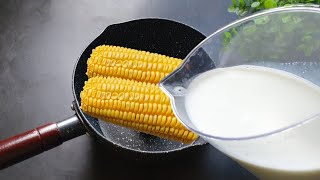 if you have 1 cup milk and corn ? Try this recipe ❗️creamy tasty  new snacks