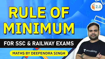 SSC & Railway Exams | Maths Rule of Minimum by Deependra Singh
