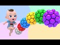 5 squishy collar balls | Finger Family música colorida Learn Sing A Song! Infantil Nursery Rhymes