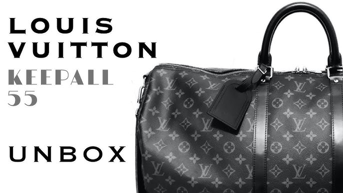 Louis Vuitton Keepall Bandoulière 55 Grey Monogram Eclipse