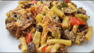 Philly Cheesesteak Pasta | Quick & Easy Recipe