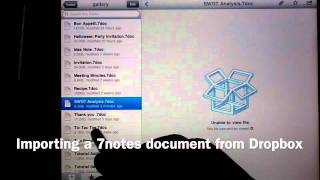7notes: Importing and Exporting with Dropbox (for iPad)