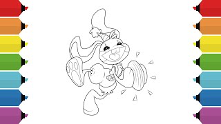 Poppy Playtime Chapter 2 Bunzo Bunny Coloring Page