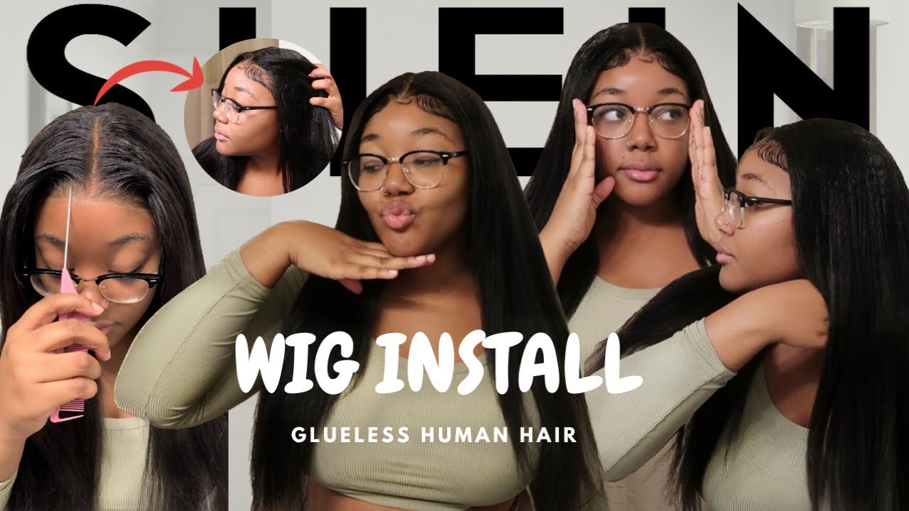 Is shein glueless human hair wigs good? Install a Glueless human hair Shein wig with me!
