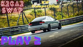 K20 Honda Civic EJ6 lapping the Nürburgring Nordschleife with Nicolai Zotzowitsch (Copilot)