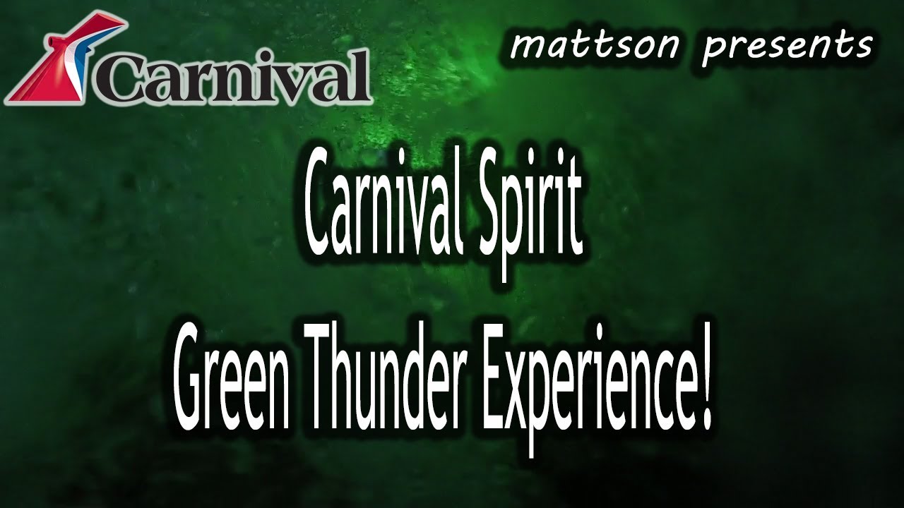 The Green Thunder waterslide GoPro experience onboard the Carnival Spirit cruise ship