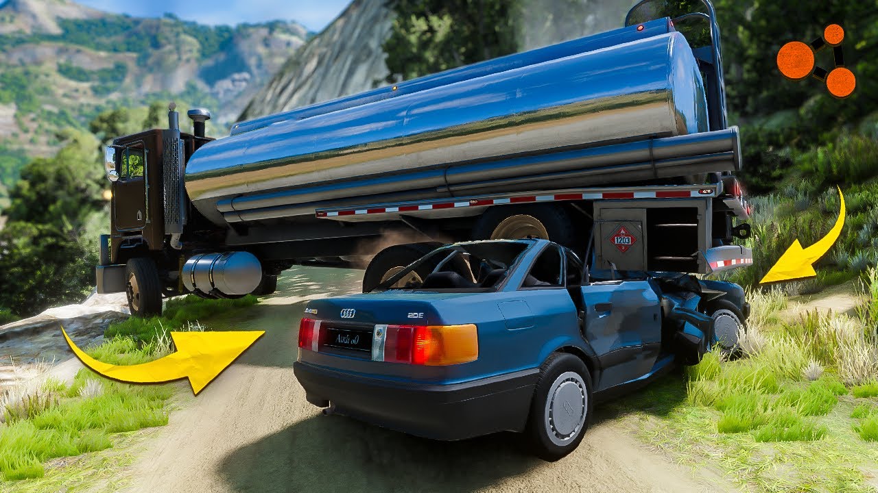 КРАШ-ТЕСТ СТАРЕНЬКОЙ АУДИ 80! ГРУЗОВИК VS АУДИ - КТО КОГО!? - YouTube