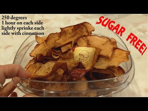 Healthy Baked Cinnamon Apple Chips - Sugar Free