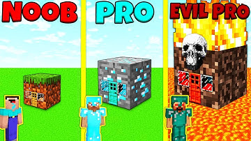 Minecraft Battle: NOOB vs PRO vs EVIL PRO: BLOCK HOUSE BUILD CHALLENGE 2 / Animatio