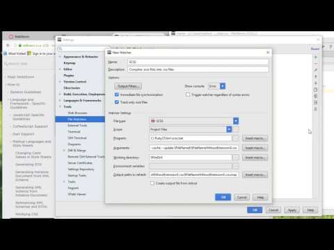 Adding the SASS preprocessor to WebStorm
