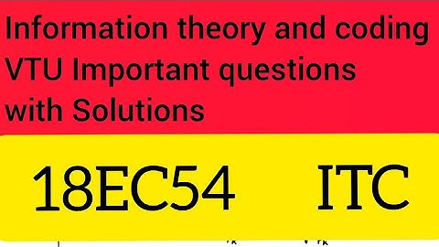18EC54 ITC | VTU important questions with solutions | ITC solved model question paper 18EC54