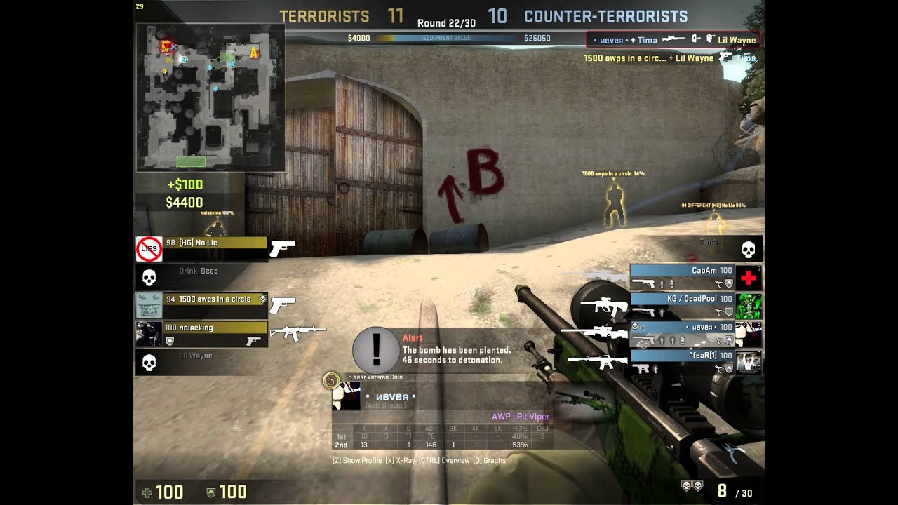 CS:GO - AWP Ace and defuse for •  nevermind- • From Venezuela