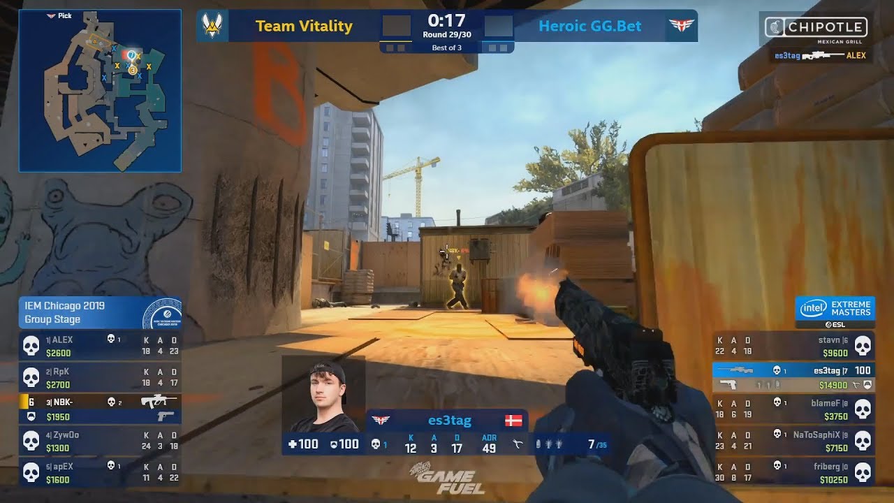 EPIC COMEBACK!! - Vitality vs Heroic - IEM Chicago 2019 - CS:GO