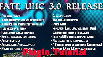 FateUHC 3.0 - Plugin Tutorial/Overview