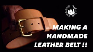 Making a handmade leather belt !!