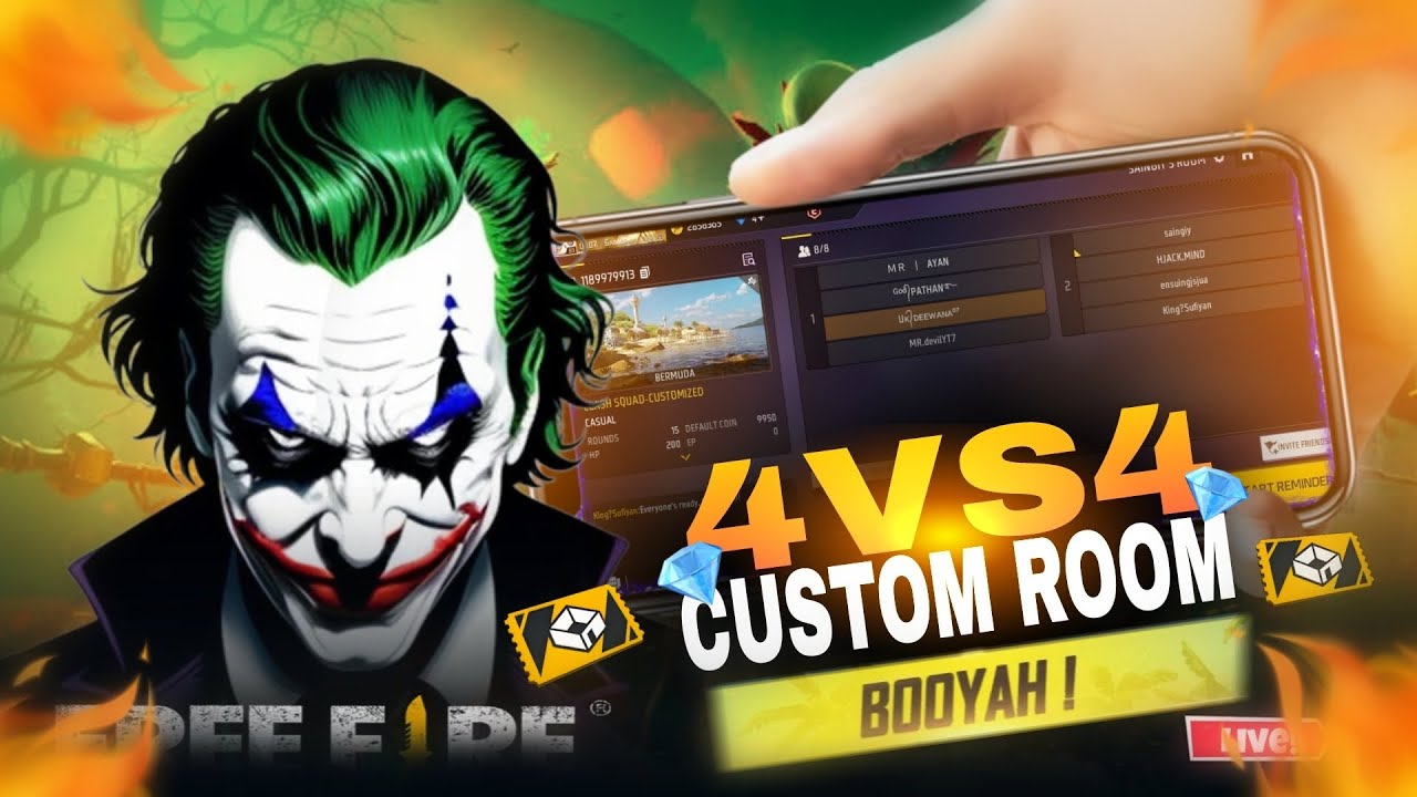 FREE FIRE LIVE CUSTOM ROOM | FF LIVE GIVEAWAY ? 🗿 ️ #freefire #ff # ...