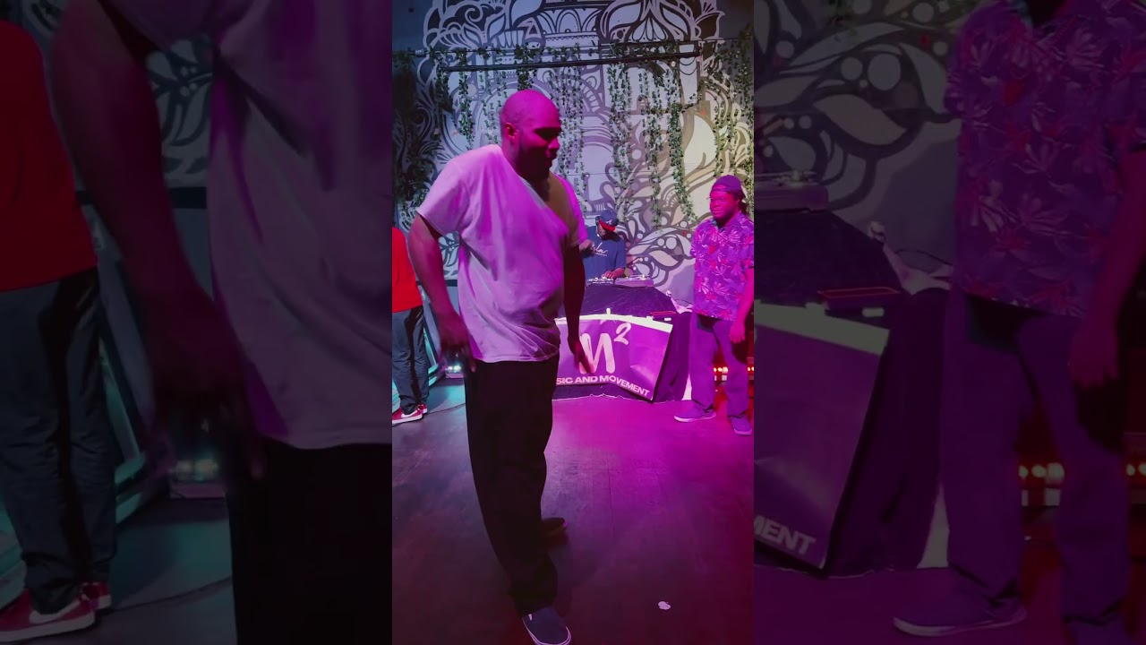 Big man moving and grooving 