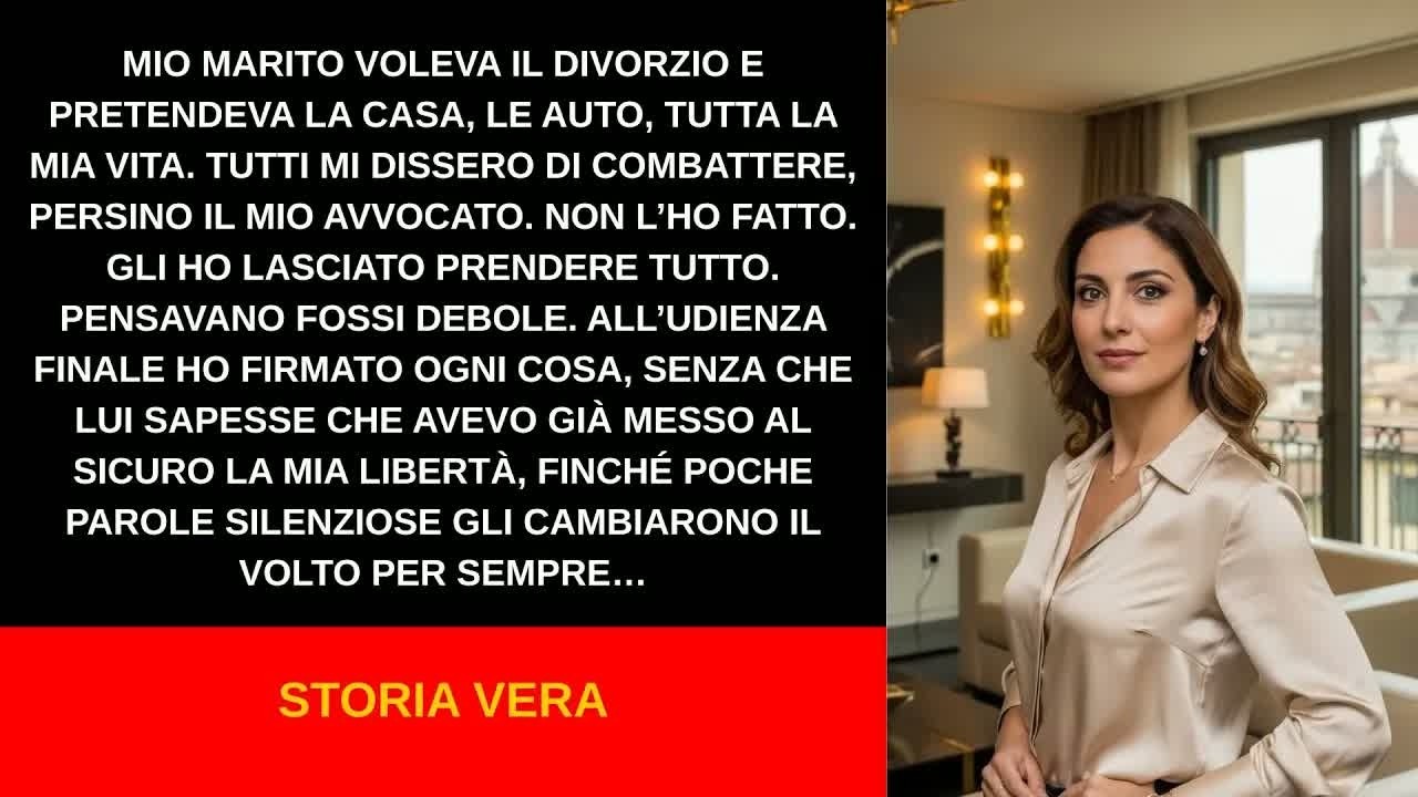 Ho firmato ogni pagina del divorzio sorridendo mentre mio marito Davide e il suo avvocato si scambiavano occhiate trionfanti. Fuori dal tribunale, la sua amante Valentina aspettava appoggiata alla...